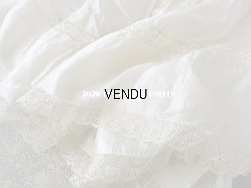 画像7: 1900年代 アンティーク シルク製 ペチコート オフホワイト