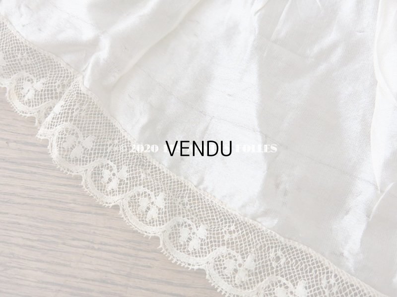 画像14: 1900年代 アンティーク シルク製 ペチコート オフホワイト