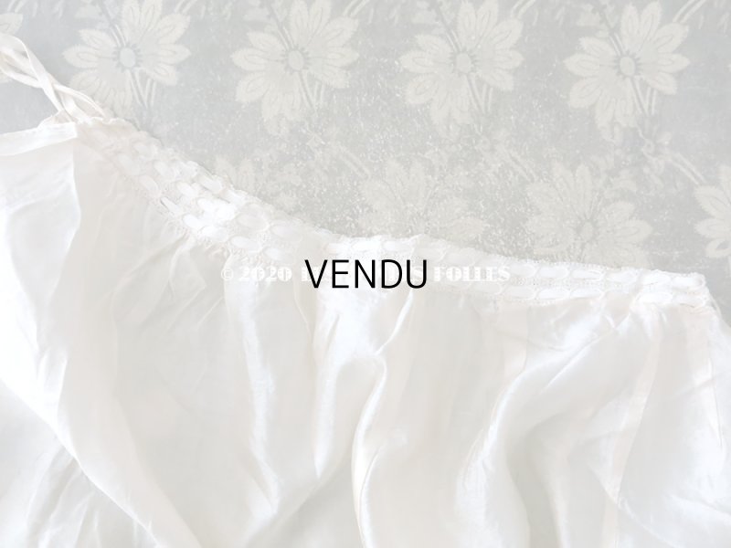 画像3: 1900年代 アンティーク シルク製 ペチコート オフホワイト