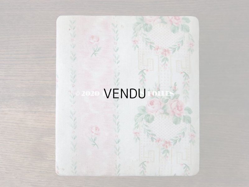 画像5: アンティーク カルトナージュボックス ピンクの薔薇のリース