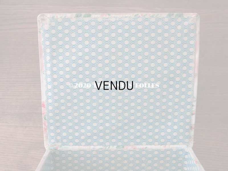 画像3: アンティーク カルトナージュボックス ピンクの薔薇のリース