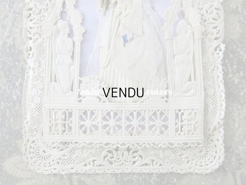 画像6: 19世紀末 アンティーク  立体 初聖体のカニヴェ プルミエール・コミュニオン