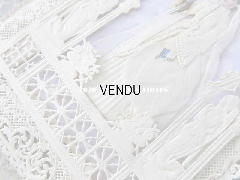 画像4: 19世紀末 アンティーク  立体 初聖体のカニヴェ プルミエール・コミュニオン