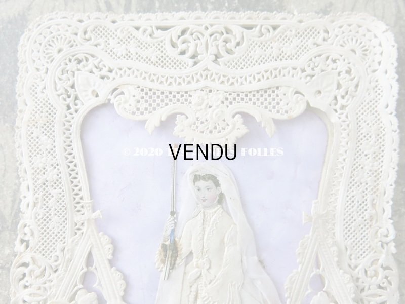 画像5: 19世紀末 アンティーク  立体 初聖体のカニヴェ プルミエール・コミュニオン