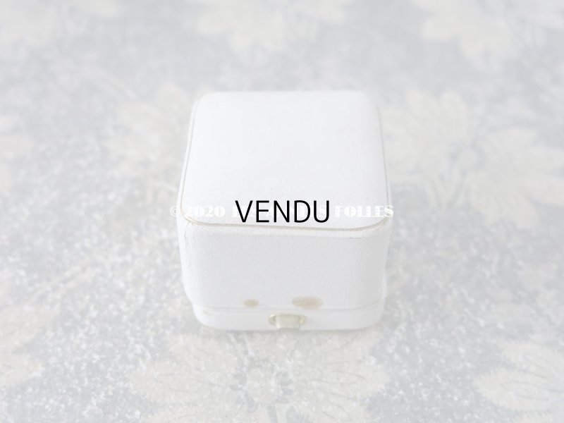 画像6: アンティーク ジュエリーボックス  オフホワイト リングボックス ゴールドのライン入り