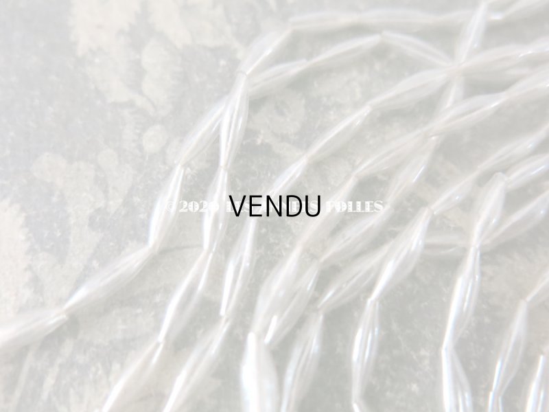 画像5: アンティーク スフレビーズ  透明 シャンデリアのクリスタルカラー 3×9mm  吹きガラス製 ビーズ