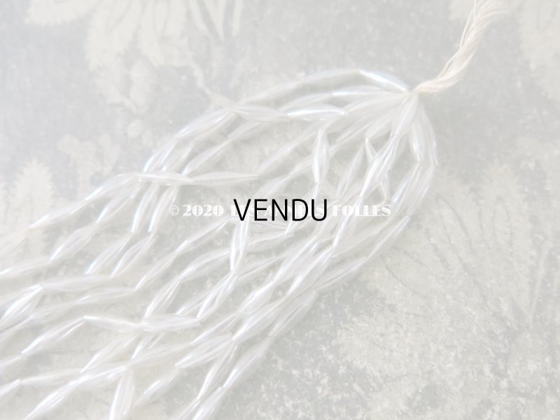 画像4: アンティーク スフレビーズ  透明 シャンデリアのクリスタルカラー 3×9mm  吹きガラス製 ビーズ