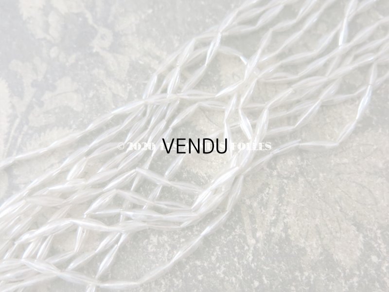 画像3: アンティーク スフレビーズ  透明 シャンデリアのクリスタルカラー 3×9mm  吹きガラス製 ビーズ