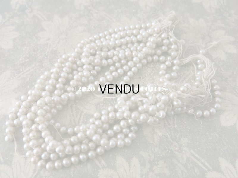 画像3: 1920年代 アンティーク 吹きガラス製 フェイクパール スフレビーズ 6mm 