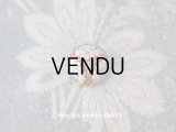 アンティーク エナメル ボタン 薔薇のハンドペイント パールの飾りつき 16mm