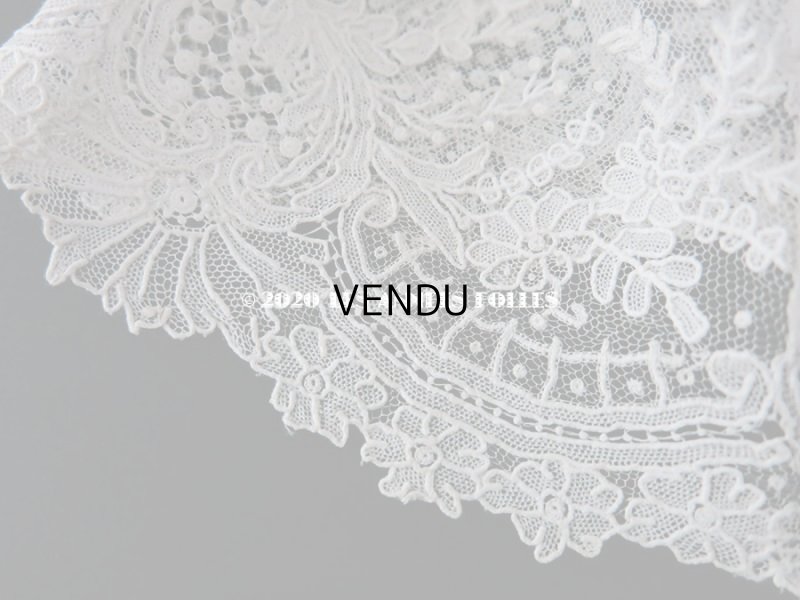 画像7: 19世紀末 アンティーク ニードルレース ポワンドガーズの付け袖のセット  【ポワン・ド・ガーズ】