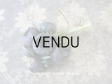 アンティーク 墨黒の薔薇の布花 