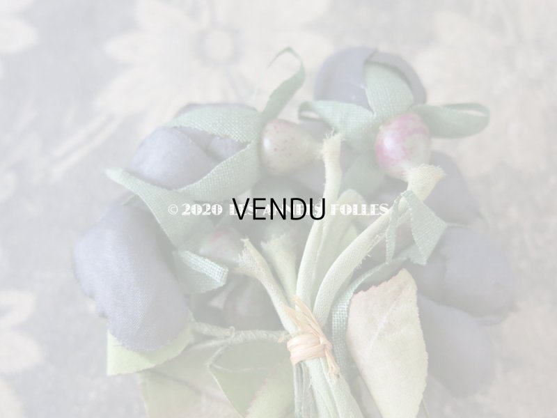 画像3: アンティーク 墨黒の薔薇の布花 