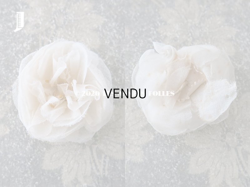 画像12: 19世紀末 アンティーク 薔薇の布花 花嫁の花冠 オフホワイト