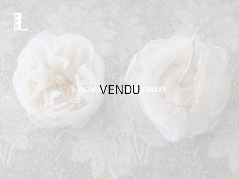 画像14: 19世紀末 アンティーク 薔薇の布花 花嫁の花冠 オフホワイト