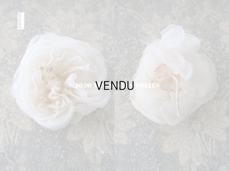 画像11: 19世紀末 アンティーク 薔薇の布花 花嫁の花冠 オフホワイト