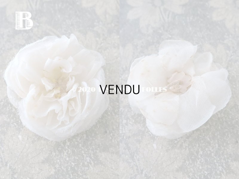 画像4: 19世紀末 アンティーク 薔薇の布花 花嫁の花冠 オフホワイト