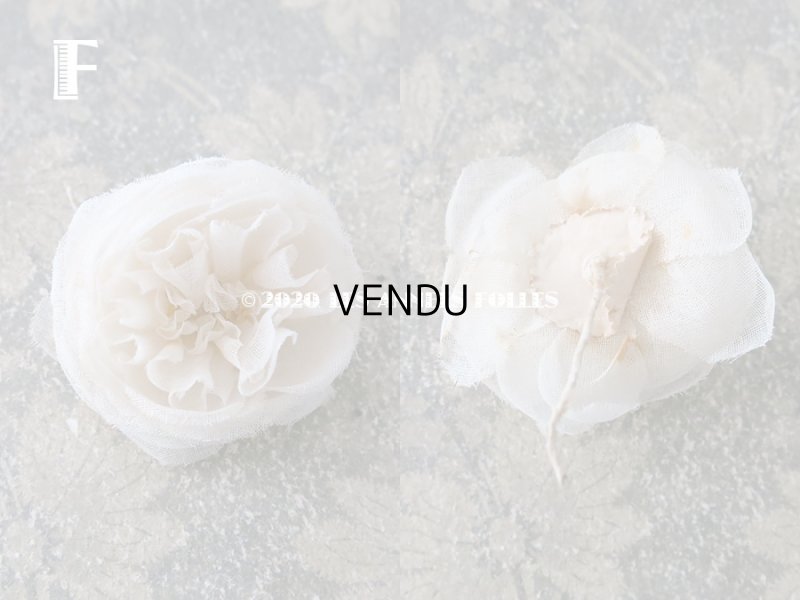 画像8: 19世紀末 アンティーク 薔薇の布花 花嫁の花冠 オフホワイト