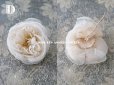 画像6: 19世紀末 アンティーク 薔薇の布花 花嫁の花冠 オフホワイト
