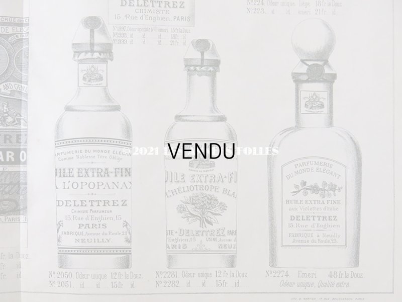 画像7: アンティーク　パフュームリーのデザイン画  PLANCHE 10 - DELETTREZ PARIS -