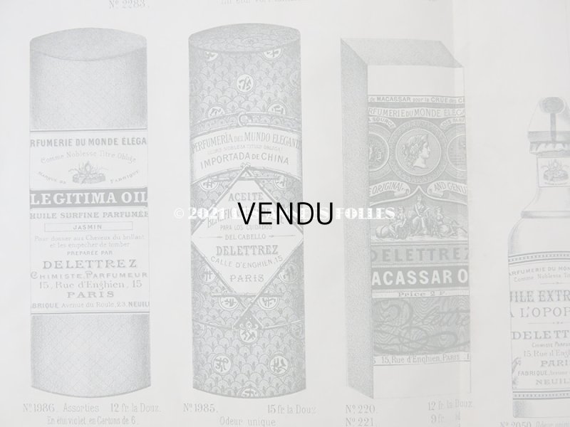 画像5: アンティーク　パフュームリーのデザイン画  PLANCHE 10 - DELETTREZ PARIS -