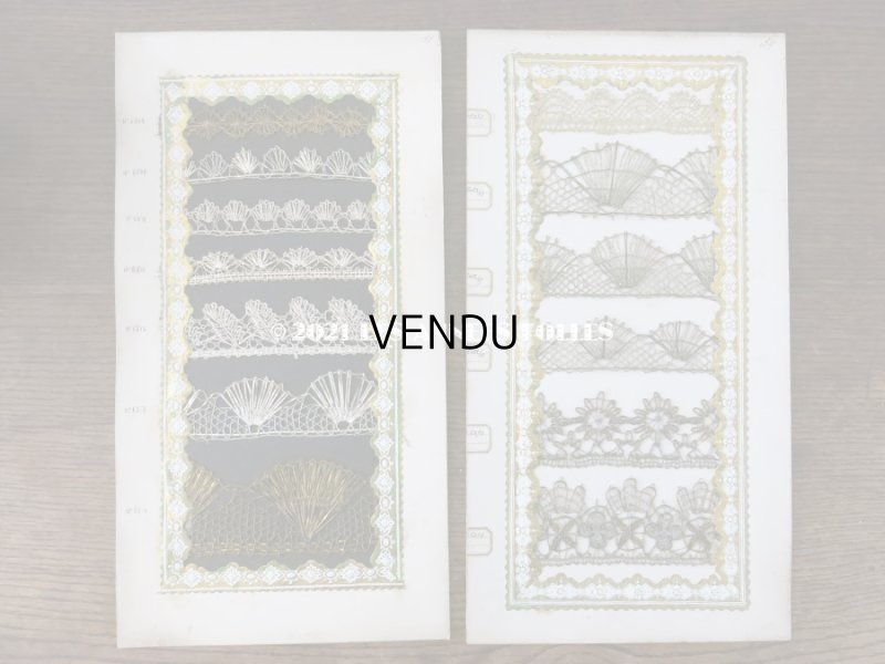 画像10: アンティーク 箱入り メタルレース & メタルブレードのサンプラー 46枚のセット