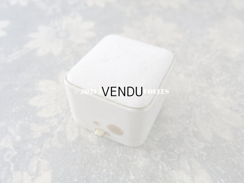 画像6: アンティーク ジュエリーボックス  オフホワイト リングボックス ゴールドのライン入り