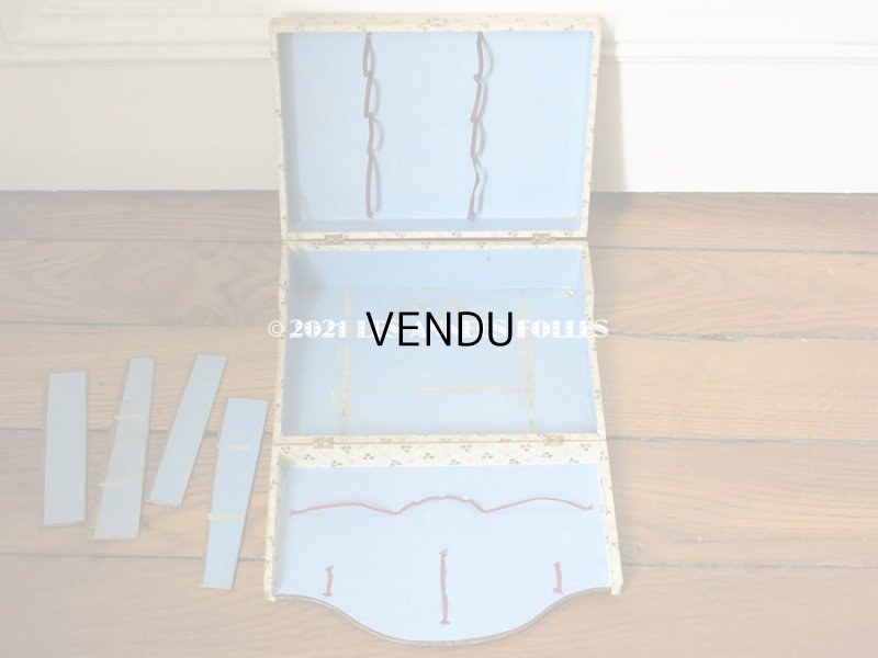 画像9: 1900年代 アンティーク 刺繍道具箱　淡いピンクの花＆クローバー 子供用玩具　Petite Brodeuse