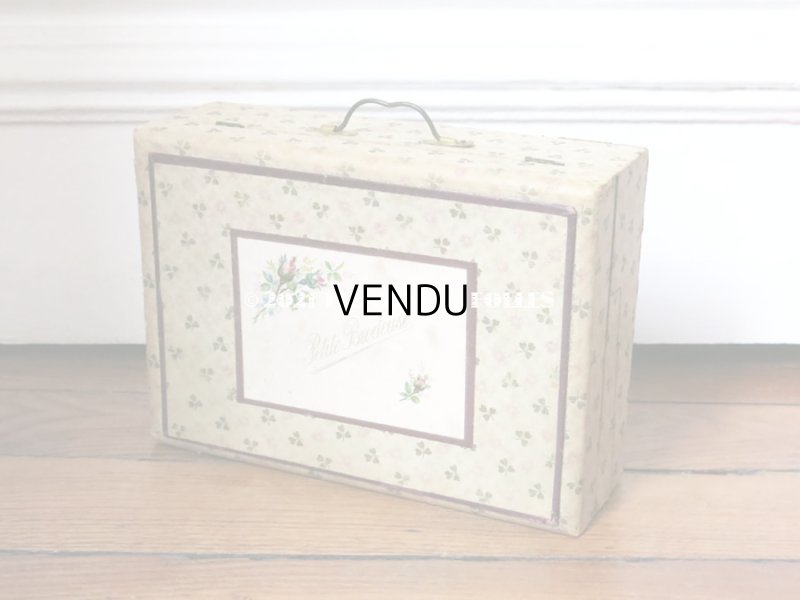 画像3: 1900年代 アンティーク 刺繍道具箱　淡いピンクの花＆クローバー 子供用玩具　Petite Brodeuse