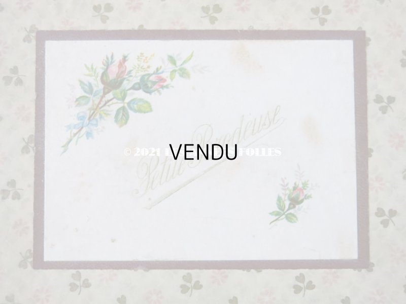 画像5: 1900年代 アンティーク 刺繍道具箱　淡いピンクの花＆クローバー 子供用玩具　Petite Brodeuse