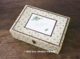 画像1: 1900年代 アンティーク 刺繍道具箱　淡いピンクの花＆クローバー 子供用玩具　Petite Brodeuse (1)