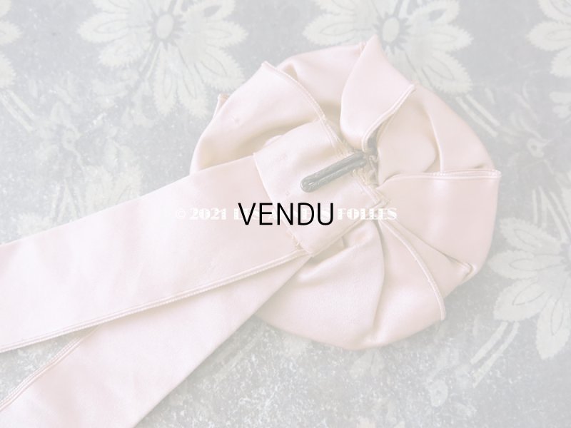 画像6: アンティーク シルク製 グレイッシュピンクのオモニエール