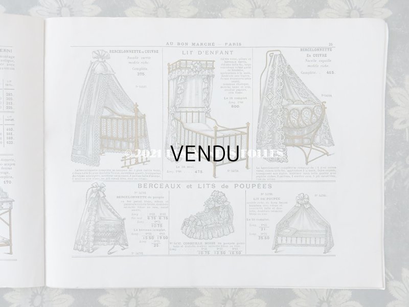 画像8: 1910年 アンティーク ボンマルシェのカタログ ベッド&ベッドカバー LITERIE ET COUVERTURES - AU BON MARCHE - 淡いピスタチオグリーン