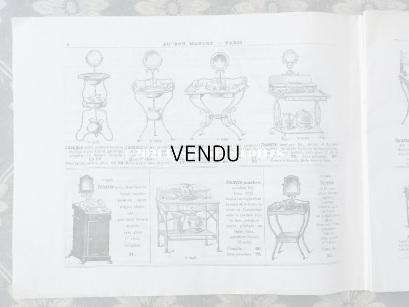 画像3: 1910年 アンティーク ボンマルシェのカタログ ベッド&ベッドカバー LITERIE ET COUVERTURES - AU BON MARCHE - 淡いピスタチオグリーン