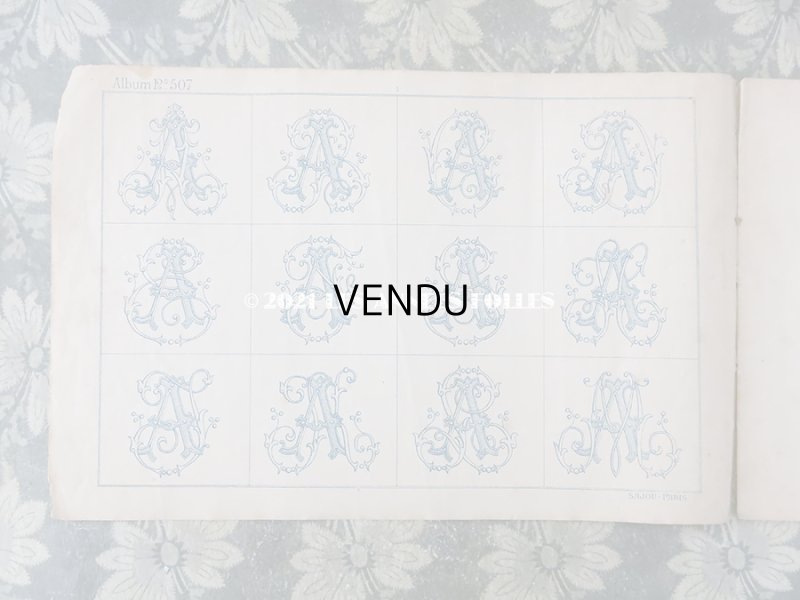 画像3: 19世紀末 アンティーク SAJOU ダブルモノグラムの繍図案帳 ALBUM DE LETTRES ENTRELACEES N 507 - SAJOU PARIS -