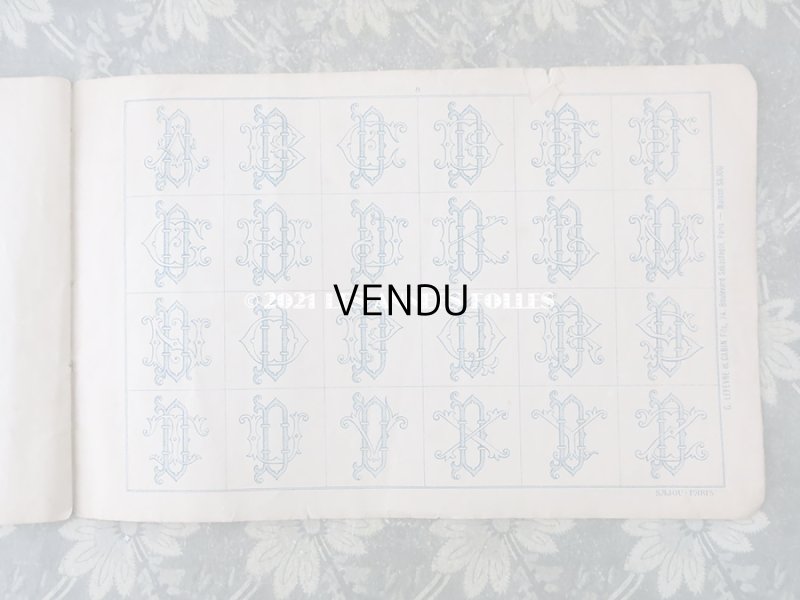 画像6: 19世紀末 アンティーク SAJOU ダブルモノグラムの繍図案帳 ALBUM DE LETTRES ENTRELACEES N 507 - SAJOU PARIS -