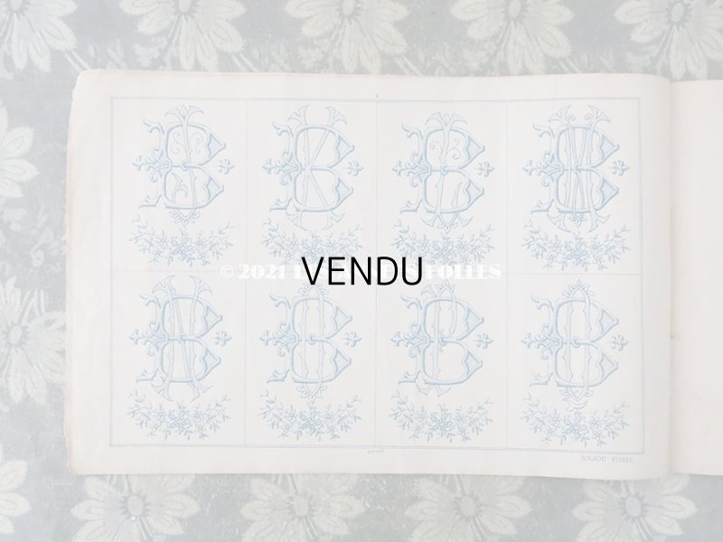 画像4: 19世紀末 アンティーク SAJOU ダブルモノグラムの繍図案帳 ALBUM DE LETTRES ENTRELACEES N 507 - SAJOU PARIS -