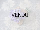 アンティーク 小さな菫のブーケの布花 ドールハット コサージュ