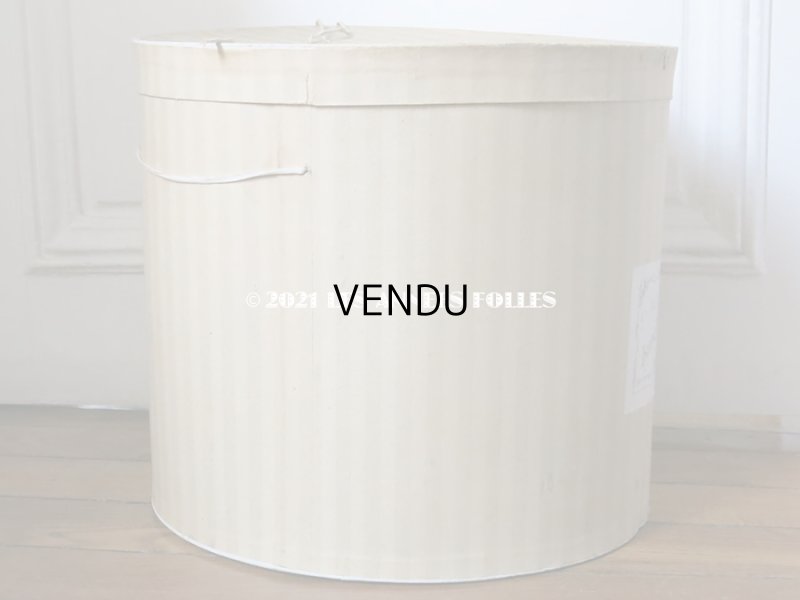 画像8: アンティーク 大きなハットボックス  ストライプ柄