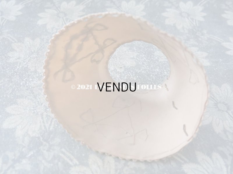 画像6: アンティーク  小さなランプシェード  リボン柄　ロココトリム付 