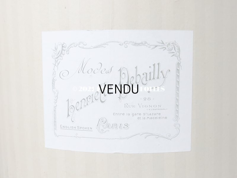 画像5: アンティーク 大きなハットボックス  ストライプ柄