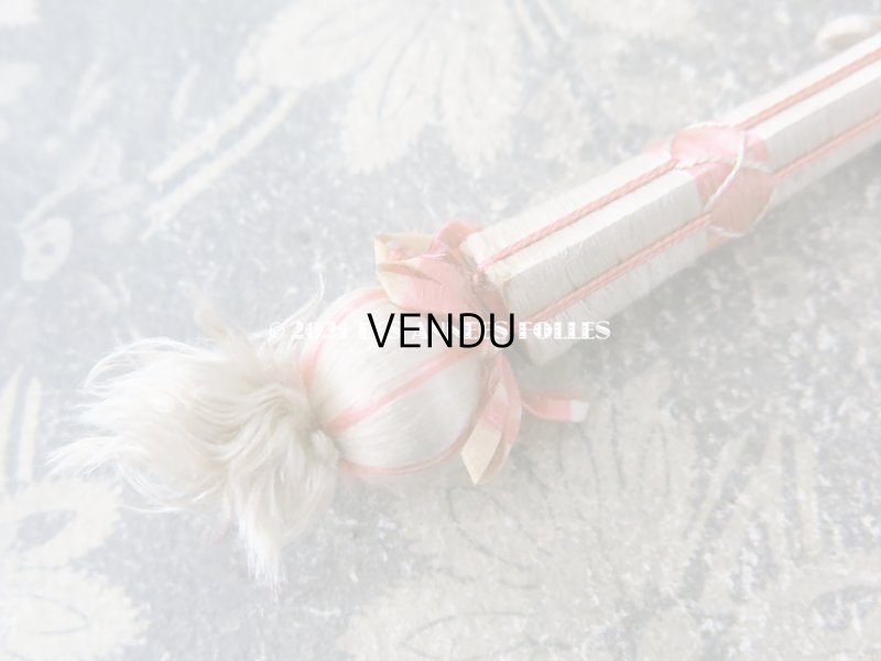 画像6: 19世紀 アンティーク パスマントリー 小さなポンポン ピンク＆ホワイト