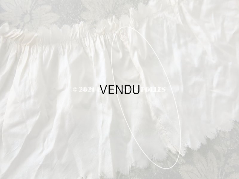 画像7: 1900年代 アンティーク  幅広 シルク製 オフホワイトのフリル  4.5m  13.5cm幅