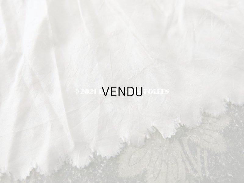 画像4: 1900年代 アンティーク  幅広 シルク製 オフホワイトのフリル  4.5m  13.5cm幅