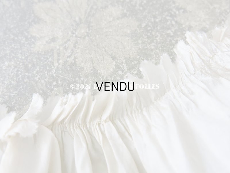 画像5: 1900年代 アンティーク  幅広 シルク製 オフホワイトのフリル  4.5m  13.5cm幅