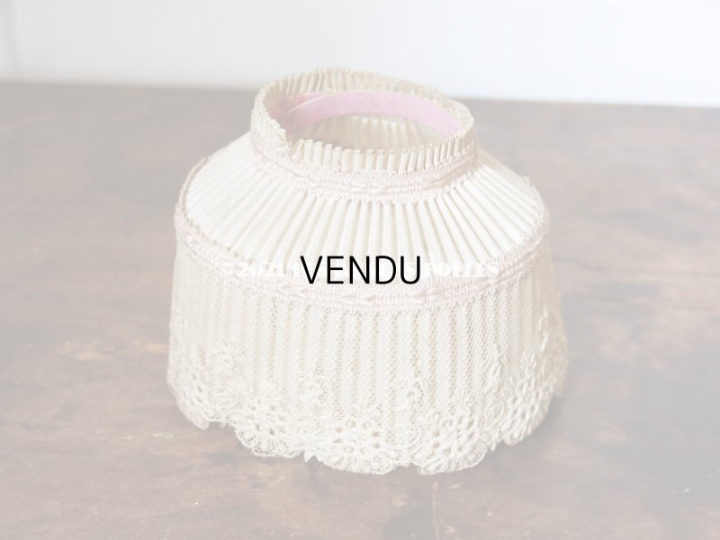 画像7: アンティーク  ランプシェード  2点セット プリーツ＆レース