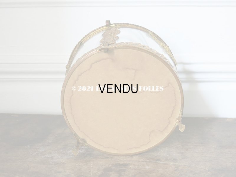 画像15: 19世紀末 アンティーク 大きなコフレ&ティアラ  グローブ・ド・マリエ 淡いピンクオレンジのクッション ワックスフラワーのティアラ