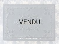 19世紀　アンティーク 薔薇模様の黒いアルバム ALBUM 