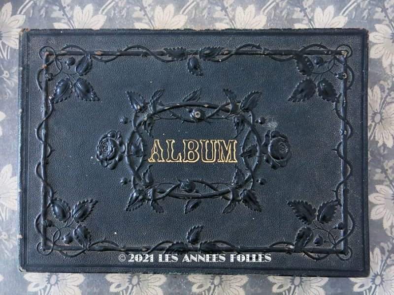 画像1: 19世紀　アンティーク 薔薇模様の黒いアルバム ALBUM 
