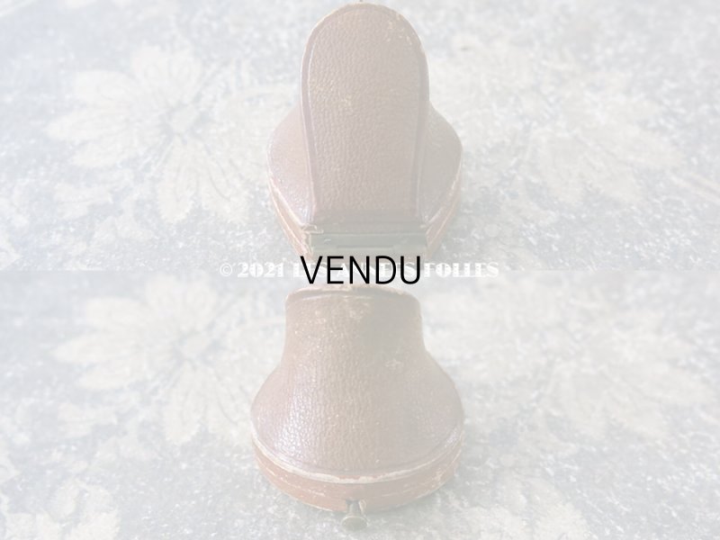 画像3: 19世紀 アンティーク本革製 ジュエリーボックス リングケース ブラウン